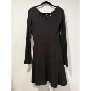 Free People Dress Women Large Black Polka Dot Fit&Flare Whimsigoth Dark Romantic